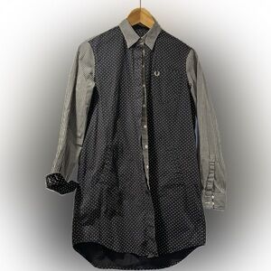 Fred Perry Black and White High Low Dress